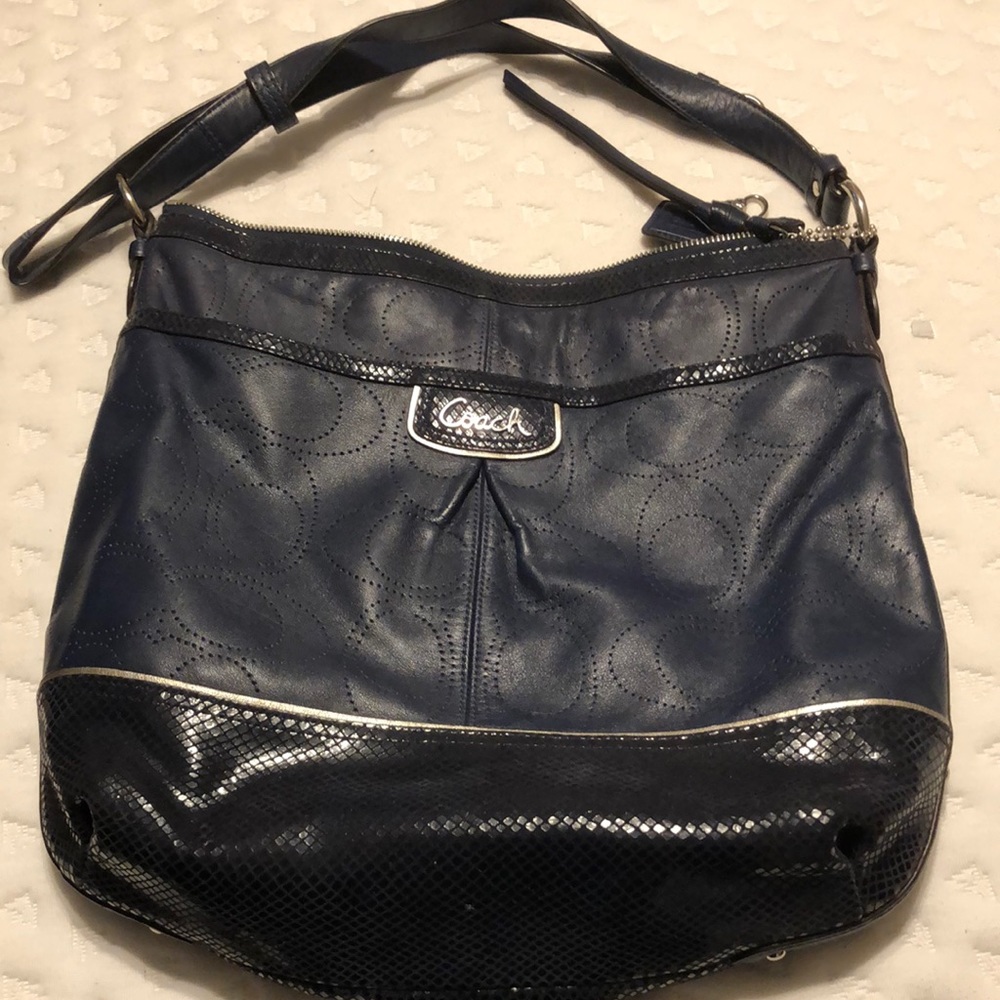 Coach navy blue bag